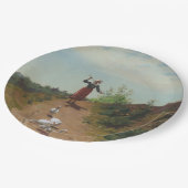 Assiettes En Carton Ramener le troupeau d'oies (par Paul Peel) (Angle)