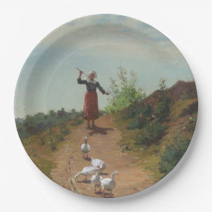 Assiettes En Carton Ramener le troupeau d'oies (par Paul Peel)