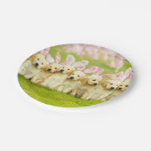 Assiettes En Carton Rangée de lapins chiots (Angle)