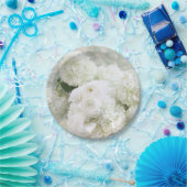 Assiettes En Carton ranunculus blanc et hydrangées (Fête)