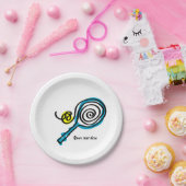 Assiettes En Carton Raquette de tennis mignonne personnalisée Plaques  (Fête)