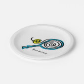 Assiettes En Carton Raquette de tennis mignonne personnalisée Plaques  (Angle)