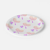 Assiettes En Carton Raquettes de badminton minimal Shuttlecock Birdie (Angle)