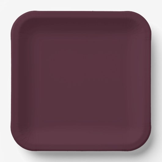 Assiettes En Carton Raspberry Burgundy, Solid Burgundy  (Recto)