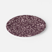 Assiettes En Carton Raspberry & Rose Gold Elegant Princesse Mariage (Angle)