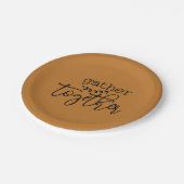 Assiettes En Carton Rassembler Les Plaques D'Action De grâce (Angle)