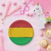 Assiettes En Carton Rasta (Fête)