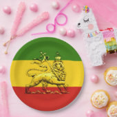 Assiettes En Carton Rasta Lion de Juda Plaque de Papier (Fête)