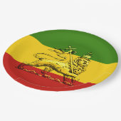 Assiettes En Carton Rasta Lion de Juda Plaque de Papier (Angle)