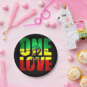 Assiettes En Carton Rasta One Love (Fête)