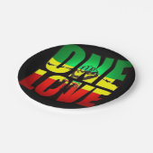Assiettes En Carton Rasta One Love (Angle)