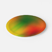 Assiettes En Carton Rasta Splash de couleur (Angle)