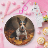 Assiettes En Carton Rat Terrier à l'automne Feuilles automne Inspire (Fête)