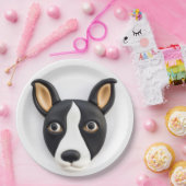 Assiettes En Carton Rat Terrier Chien 3D Inspiré (Fête)