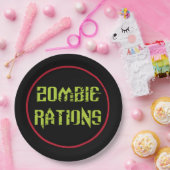 Assiettes En Carton Rations de Zombie (Fête)