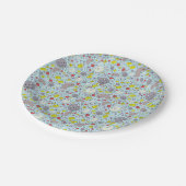 Assiettes En Carton Rats et souris en bleu (Angle)