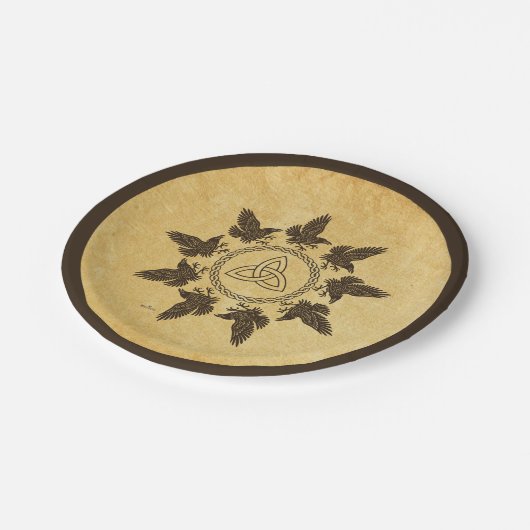 Assiettes En Carton Ravens Circle Dance (Angle)