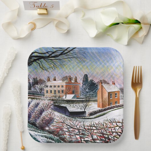 Assiettes En Carton Ravilier - Vicarage en hiver (Mariage)