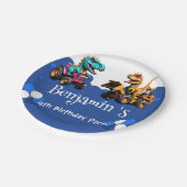 Assiettes En Carton Rawr T-Rex dinosaure camion ballon camion de camio (Angle)