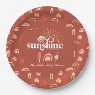 Assiettes En Carton Ray of Sunshine   Baby shower Boho
