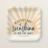 Assiettes En Carton Ray Of Sunshine Retro Baby shower De Plage D'Été
