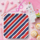 Assiettes En Carton Rayé (Fête)