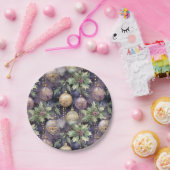 Assiettes En Carton Rayon de luxe : Violet et or Splendo de Noël (Fête)