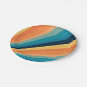 Assiettes En Carton Rayons solaires rétro (Angle)