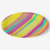 Assiettes En Carton Rayures (Angle)