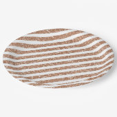 Assiettes En Carton Rayures (Angle)