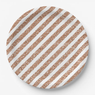 Assiettes En Carton Rayures