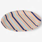 Assiettes En Carton Rayures (Angle)