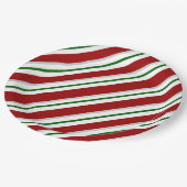 Assiettes En Carton Rayures (Angle)