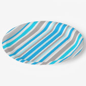 Assiettes En Carton Rayures (Angle)