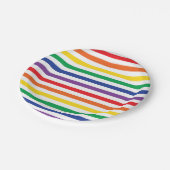 Assiettes En Carton Rayures arc-en-ciel (Angle)
