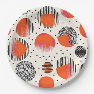 Assiettes En Carton Rayures de tranche de citron bold (4)