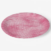 Assiettes En Carton Rayures rose glam (Angle)