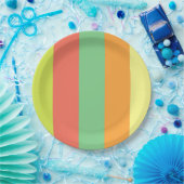 Assiettes En Carton Rayures sauvages d'été (Fête)