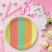 Assiettes En Carton Rayures sauvages d'été (Fête)