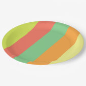 Assiettes En Carton Rayures sauvages d'été (Angle)