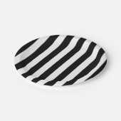 Assiettes En Carton Rayures verticales noires et blanches d'arbitre (Angle)