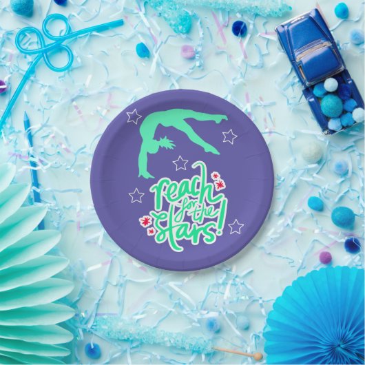 Assiettes En Carton Reach for the Stars Gymnastique Tumbling (Fête)