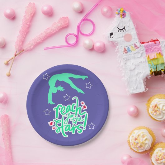 Assiettes En Carton Reach for the Stars Gymnastique Tumbling (Fête)