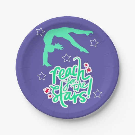 Assiettes En Carton Reach for the Stars Gymnastique Tumbling (Devant)