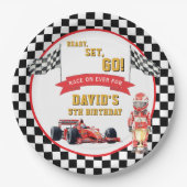 Assiettes En Carton Ready Set Go Race On Boy Birthday (Devant)