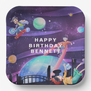 Assiettes En Carton Réalité virtuelle   Anniversaire du jeu