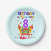 Assiettes En Carton Rebondissons à l'anniversaire Jump Jump Trampoline (Devant)