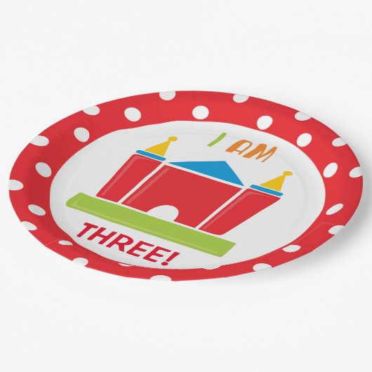 Assiettes En Carton Rebondissons les caisses de fête d'anniversaire (Angle)