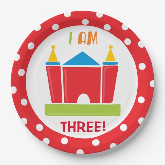 Assiettes En Carton Rebondissons les caisses de fête d'anniversaire (Devant)