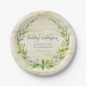 Assiettes En Carton Réception BOHO Feuille de courge bouleau Bois Chut (Devant)